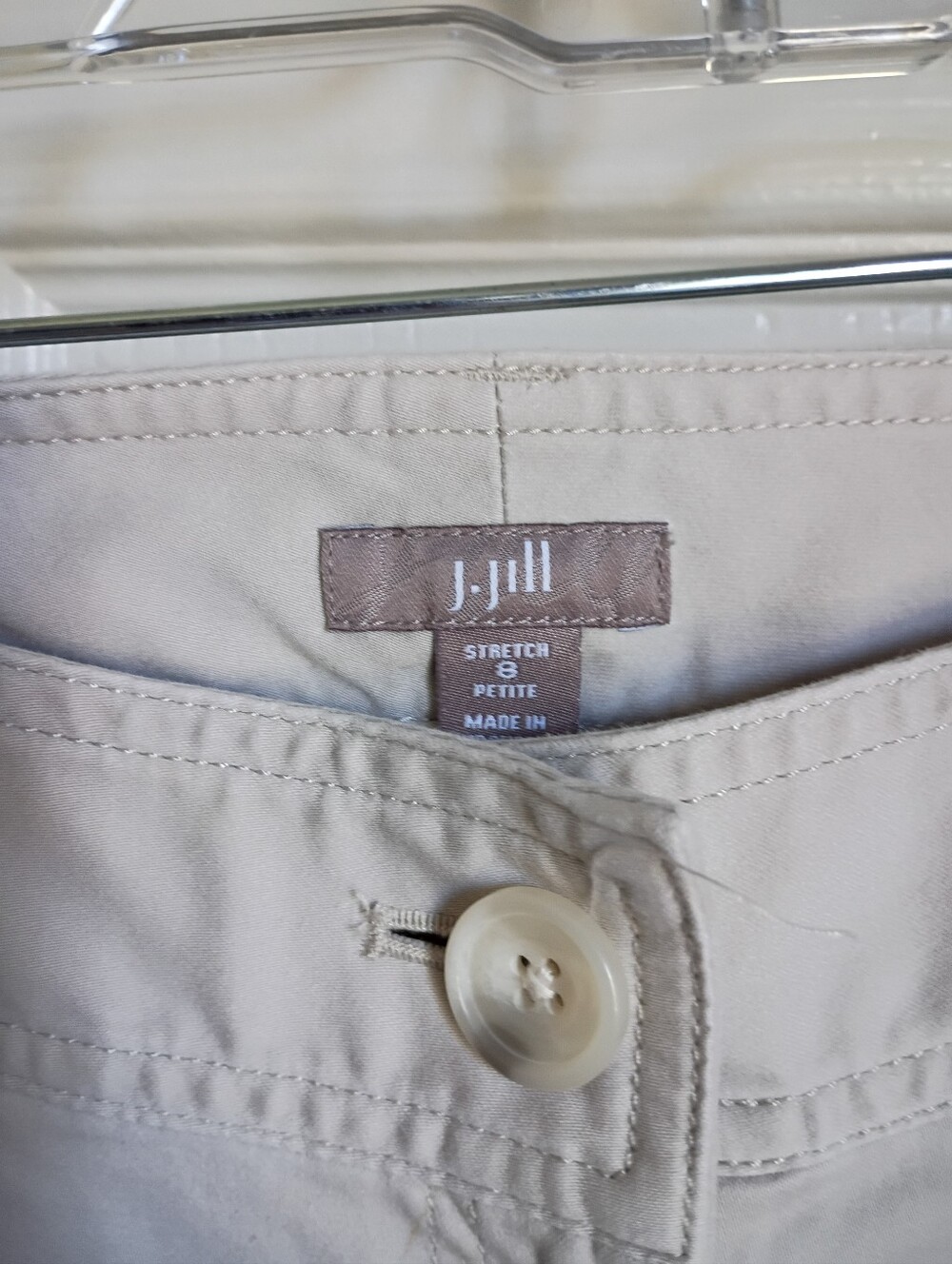 J. Jill khakis straight-leg cut and a tailored waistband. - Picture 2 of 6